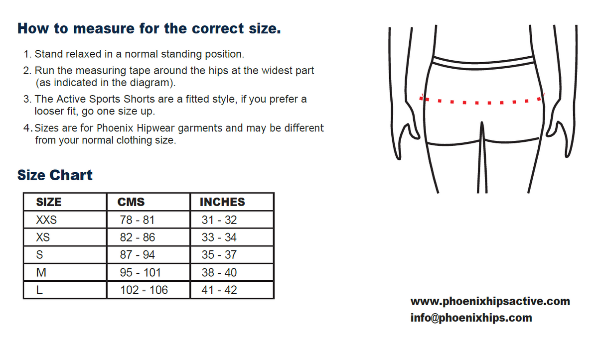 Active Shorts with Hip Protector Shields